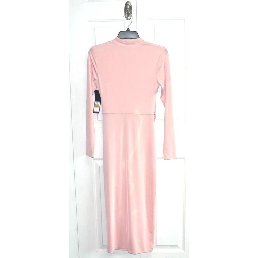 Rachel  Rachel  Roy Bret Long Sleeve Faux Wrap Dress in Blush Pink Small - Picture 6 of 8